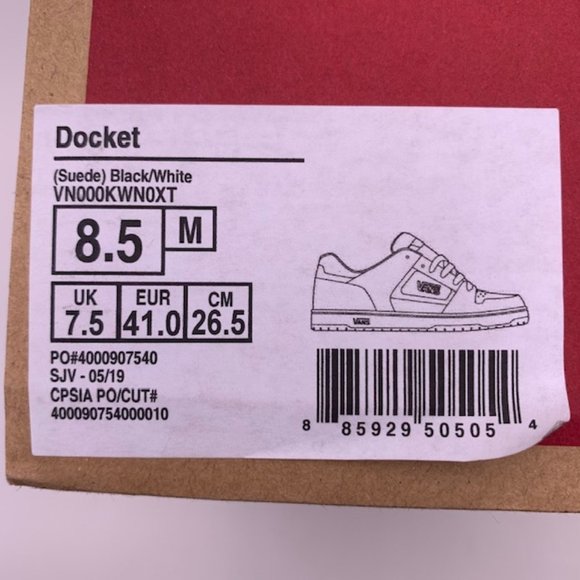 Vans Docket Skate Shoes Suede - Picture 7 of 10